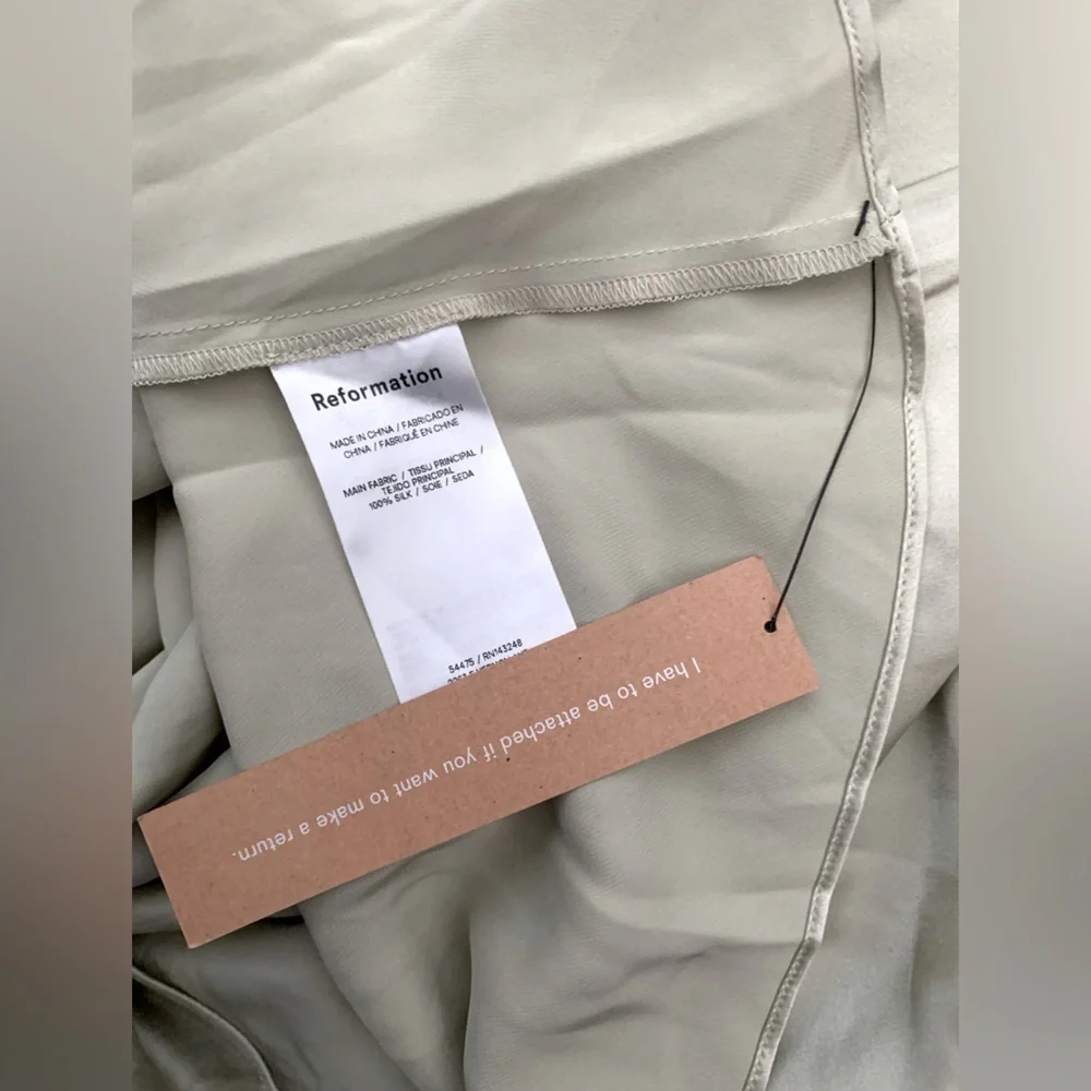 Reformation Rhonda dress in dried herbs NWT
